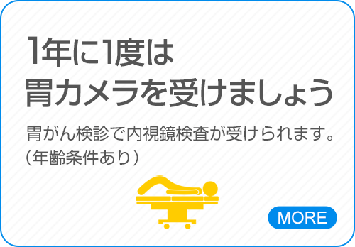 1年に1度は胃カメラを受けましょう